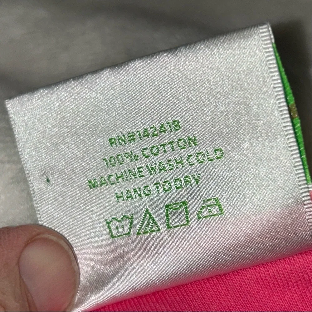Lilly Wolly‎ Doodle Girls Pink and Green Ruffled Dress Girls 6/7